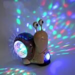 Children Electrical Crawling Snail Toys Sound And Light Projection Snail Fun Toys, Snail Gray, Snail Green