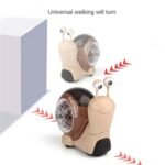 Children Electrical Crawling Snail Toys Sound And Light Projection Snail Fun Toys, Snail Gray, Snail Green - Image 3