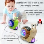 Children Electrical Crawling Snail Toys Sound And Light Projection Snail Fun Toys, Snail Gray, Snail Green - Image 7